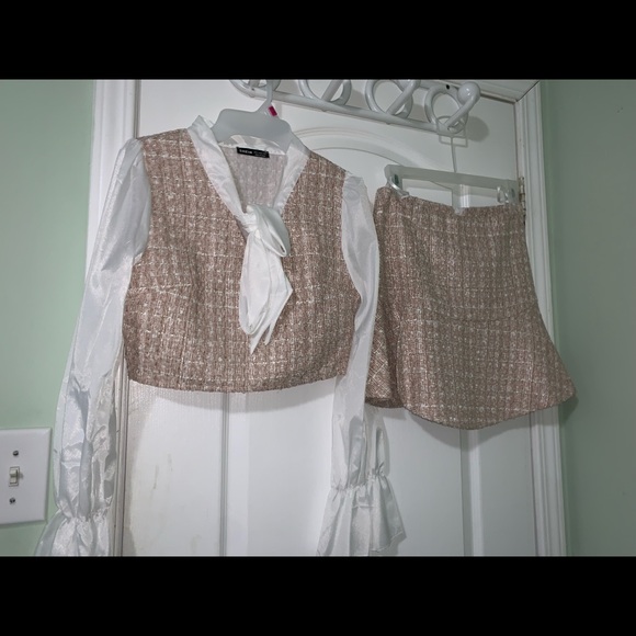 SHEIN - 2 piece tweed skirt set. - Picture 2 of 5